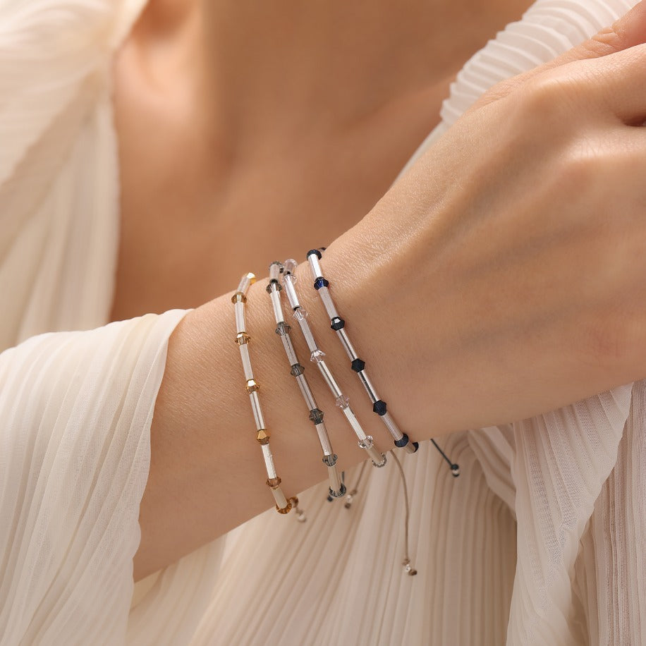 925 Gümüş Swarovski Kristal Taşlı Dizi Bileklik